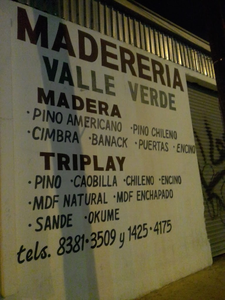 madereria valle verde en monterrey